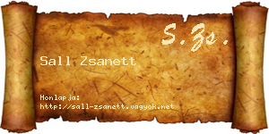 Sall Zsanett névjegykártya