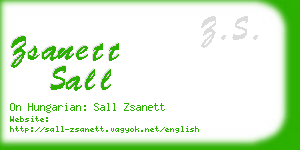 zsanett sall business card